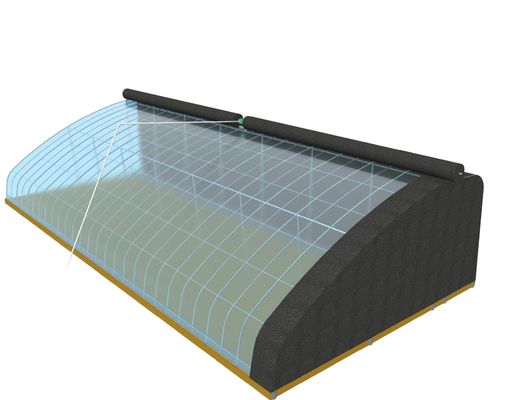 Sistema di coltivazione idroponica a tubo d'acqua multi-span per l'efficienza dell'acquacoltura in serra