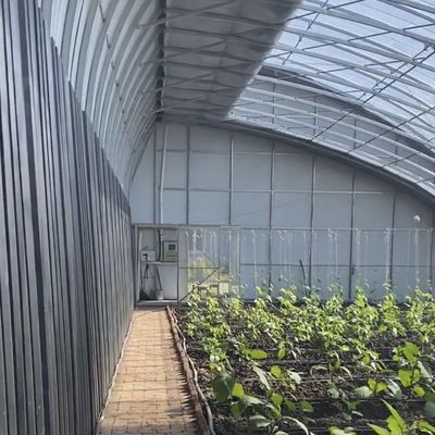 Serre acquaponica a tetto ad arco per l'irrigazione e la piantagione di fiori