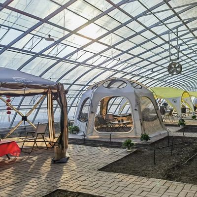 Piantagione di fiori Sistema di irrigazione a goccia Serra a luce solare su richiesta personalizzata
