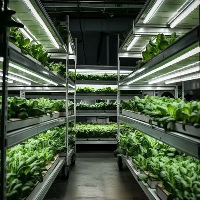 Struttura in acciaio a doppio strato Contenitore di spedizione Serra per la coltivazione di verdure a foglia