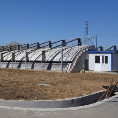 Acquicoltura Serra a doppio arco a luce solare con vibratore per neve in zone con neve pesante