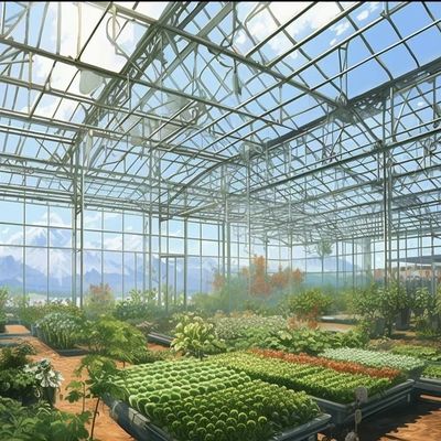 Struttura in acciaio Serra di vetro per la coltivazione vegetale grande e multifunzionale